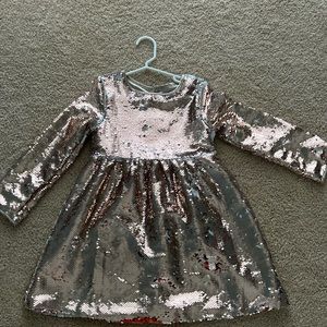 Lola and the boys rose gold sequin dress